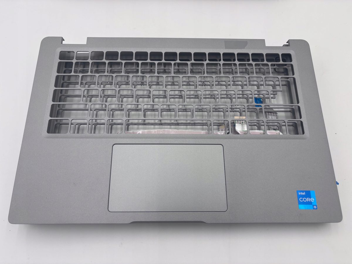 Górna obudowa laptopa (palmrest) z klawiaturą i touchpadem, srebrna